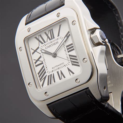 used cartier santos 100 for sale|pre owned cartier santos watch.